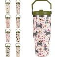 thumbnail image 1 of 30oz Schnauzer Tumblers Gifts for Women with Handle and Straws, Stainless Steel Vacuum Insulated Coffee Travel Mug Water Bottle, Dog Stuff Accessories Decor, Dog Gifts for Women, 1 of 6
