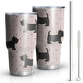 thumbnail image 1 of 30oz Scottish Terrier Tumblers Stainless Steel Tumbler with Lid and Straw,Vacuum Insulated Double Wall Travel Tumbler Cups Mug with Cleaning Brush for Coffee,Tea, 1 of 7