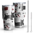 thumbnail image 1 of 30oz Scribble Dogs Tumblers Stainless Steel Tumbler with Lid and Straw,Vacuum Insulated Double Wall Travel Tumbler Cups Mug with Cleaning Brush for Coffee,Tea, 1 of 7