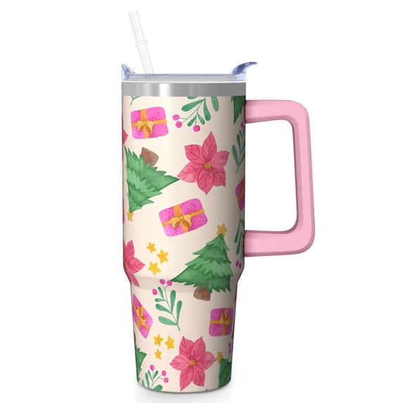 30oz Snowman Christmas Tumbler with Lid Straw Stainless Steel Double Wall Insulated Cup Holiday Coffee Water Bottle Gifts