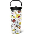 thumbnail image 1 of 30oz Softball Tumbler with Flip Lid, Handle & Straw - Insulated Travel Mug for Coffee & Water - Perfect Softball Player Gifts & Accessories, 1 of 6