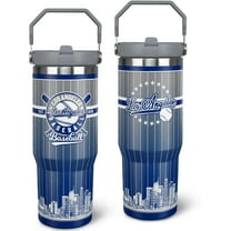 30oz Stainless Steel Vacuum Insulated Tumbler with Handle & Flip Straw - Spill Proof Travel Mug, Los Angeles Gifts for Men