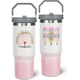 thumbnail image 1 of 30oz Tumbler with Handle & Straw - Insulated Stainless Steel Water Bottle for Teachers, Perfect Teacher Gift for Birthday, Christmas, Graduation, Teacher''s Day, 1 of 6