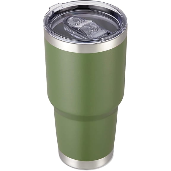 30oz Tumbler Stainless Steel Vacuum Insulated Water Coffee Tumbler Cup Double Wall Powder Coated Spill-Proof Travel Mug Thermal Cup for Home Outdoor Green