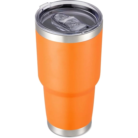 30oz Tumbler Stainless Steel Vacuum Insulated Water Coffee Tumbler Cup Double Wall Powder Coated Spill-Proof Travel Mug Thermal Cup for Home Outdoor Orange