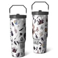 thumbnail image 1 of 30oz Wednesday Girl Stainless Steel Tumbler with Lid and Straw,Wednesday Stuff Merchandise Spill Proof Travel Cup Double Wall Vacuum Insulated Coffee Mug with Top Handle Black, 1 of 7