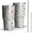 thumbnail image 1 of 30oz White Christmas Deer and Gift Pattern Tumblers Stainless Steel Tumbler with Lid and Straw,Vacuum Insulated Double Wall Travel Tumbler Cups Mug with Cleaning Brush for Coffee,Tea, 1 of 7