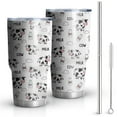 thumbnail image 1 of 30oz White Cow Milk Cow Pattern Tumblers Stainless Steel Tumbler with Lid and Straw,Vacuum Insulated Double Wall Travel Tumbler Cups Mug with Cleaning Brush for Coffee,Tea, 1 of 1