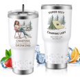 thumbnail image 1 of 30oz Women's Tumbler Stainless Steel Straw Water Bottle, Leakproof Travel Camp Coffee Cup, Keep Cold, Ideal Birthday Gift for Friends, Lovers, Sisters, 1 of 6