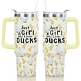 thumbnail image 1 of 30oz Yellow Duck Tumbler with Handle and Straw - Insulated Travel Coffee Mug & Water Bottle, Gift for Mom, Women, Girls (Birthday, Christmas, Mother''s Day), 1 of 6