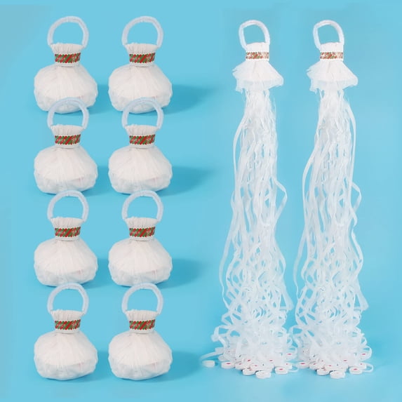30pack Streamer Poppers No Mess White Paper Crackers Hand Throw ...