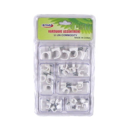 30pc Cable Staples Nail Clips Telephone Line Organizer Romex Wire Hardware Ethernet Cord Holders