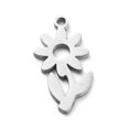 thumbnail image 1 of 30pc Non-Tarnish 304 Stainless Steel Charms Laser Cut Flower Charm Stainless Steel Color 13.5x7x1mm Hole: 1mm, 1 of 3