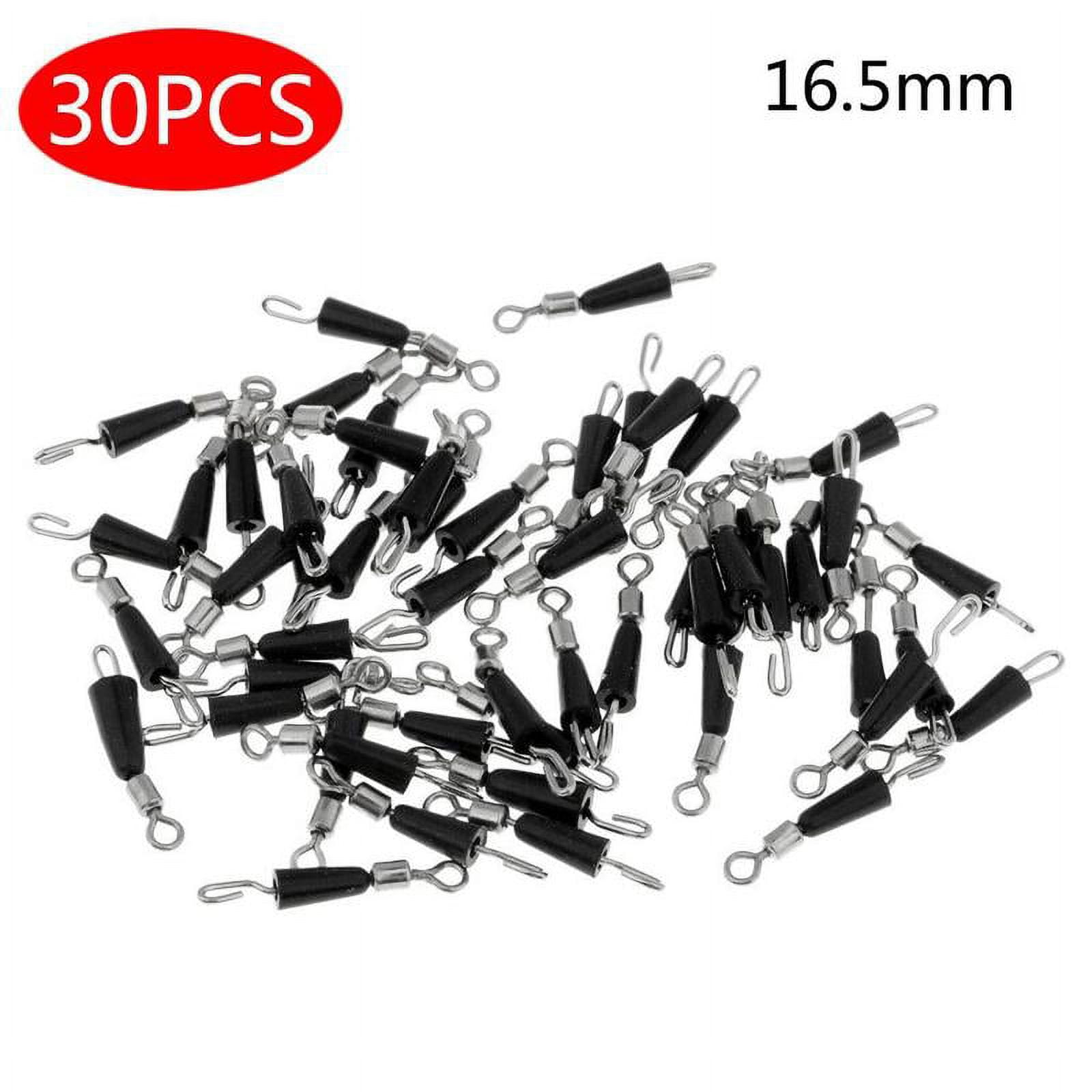 30pc Quick Change Fishing Swivels Clips Pin Fast Link Line 14/15/16.5mm