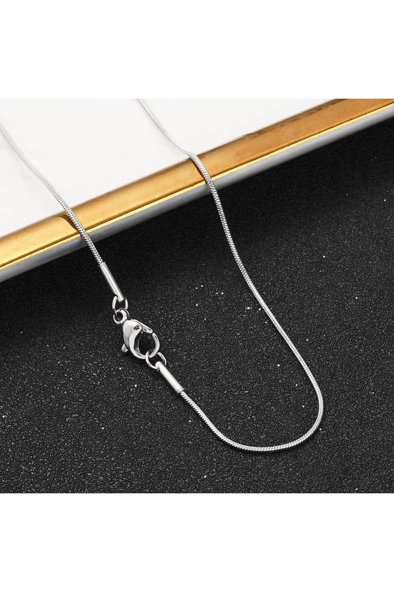 30pc Tarnish Resistant 304 Stainless Steel Snake Chain Necklaces with Lobster Claw Clasps Stainless Steel Color 17.5 inch(44.5cm)