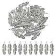 thumbnail image 1 of 30pc Tibetan Style Alloy Pendants Feather Cadmium Free & Lead Free Silver 28x8.5x2mm Hole: 1.5mm, 1 of 6