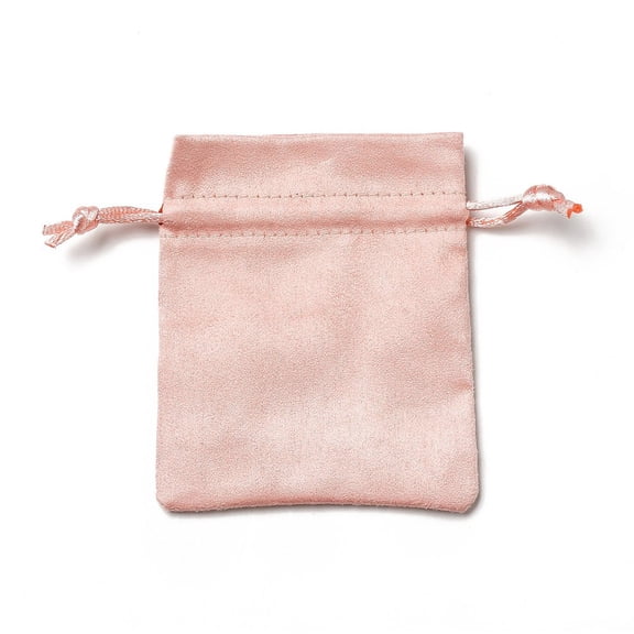30pc Velvet Cloth Drawstring Bags Jewelry Bags Christmas Party Wedding Candy Gift Bags Rectangle Light Coral 10x8cm