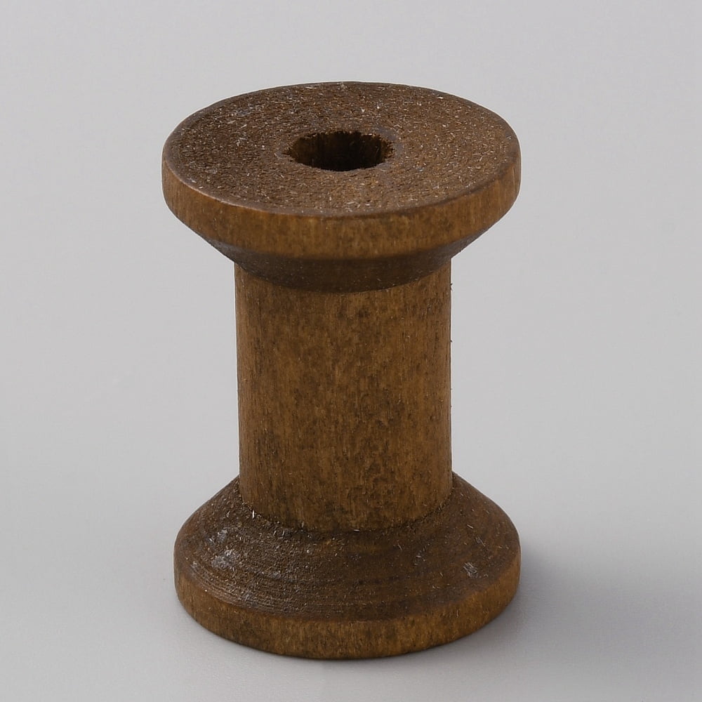 30pc Wooden Empty Spools for Wire Thread Bobbins Saddle Brown 3x2.1~2 ...