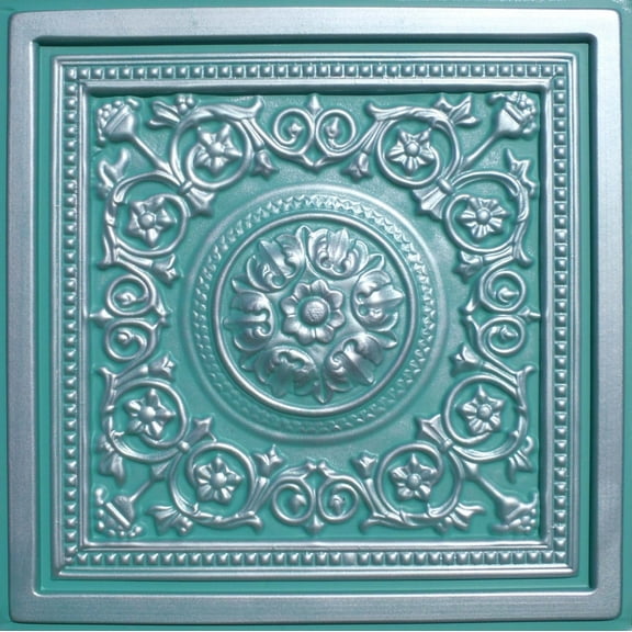 30pc of Majesty Silver/Patina (24"x24" PVC 20 mil) Ceiling Tiles - Covers About 120sqft