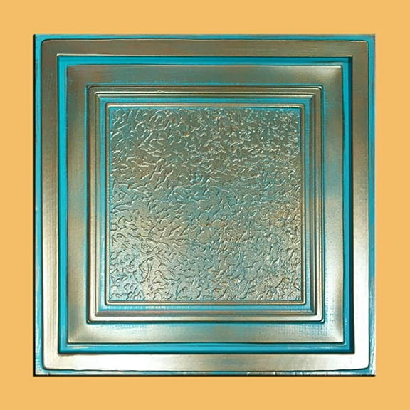 30pc of Zeta Copper/Patina (24"x24" PVC 16 mil) Ceiling Tiles - Covers About 120sqft