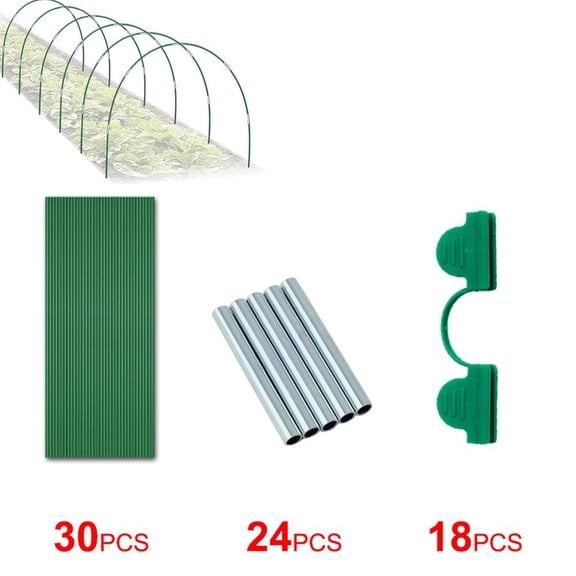 30pcs 0.15 × 15.7inch Bend Pipe Bracket for Garden Tunnel Hoops Greenhouse Holders Arch Shaped Gardening Art Arch Stand Style