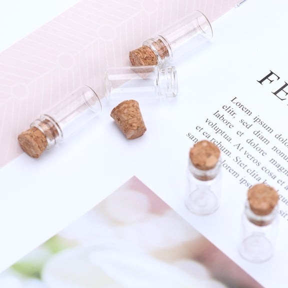 WHAMVOX 30- .5ml Clear Mini Glass Jars with Cork Stoppers for Crafts, Wedding Favors, Party Decorations, Message Bottles