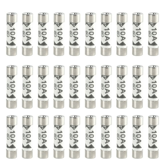 30pcs 10A Ceramic Fuses Fused Outlet Fuses Tube Fuses for UK Plugs Extension Leads