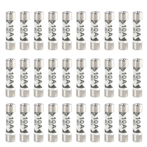 30pcs 10AMP UK Plugs Fuses with Ceramic workmanship Extension Leads Fuses Fused Outlet Fuses for House Circuit Protections