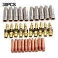 30pcs 15AK Nozzles Contact Tips Holders MIG Welder Consumable Welding