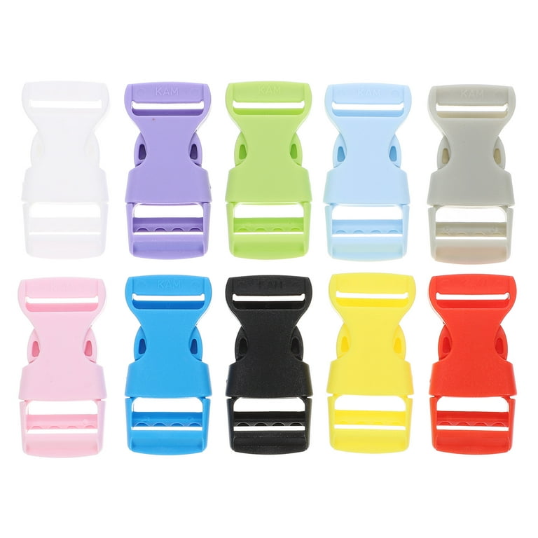 30pcs 15mm Colorful Eco-friendly Plastic Belt Buckle Collar Buckle Umbrella  Rope Bracelet Webbing Buckle Case And Bag Accessories Buckle (Random