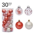thumbnail image 1 of 30pcs 2.36 Inch Modern Christmas Balls Ornaments, Mini Xmas Tree Hanging Decorations Set for Christmas Brithday and Holiday Party Home Decor, 1 of 9