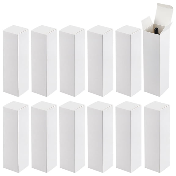 30pcs 2x2x7 inch Kraft Paperboard Gift Box Essential Oil Packing Box Small Paper Packing Boxes Packaging Cases Gift Wrapping Boxes