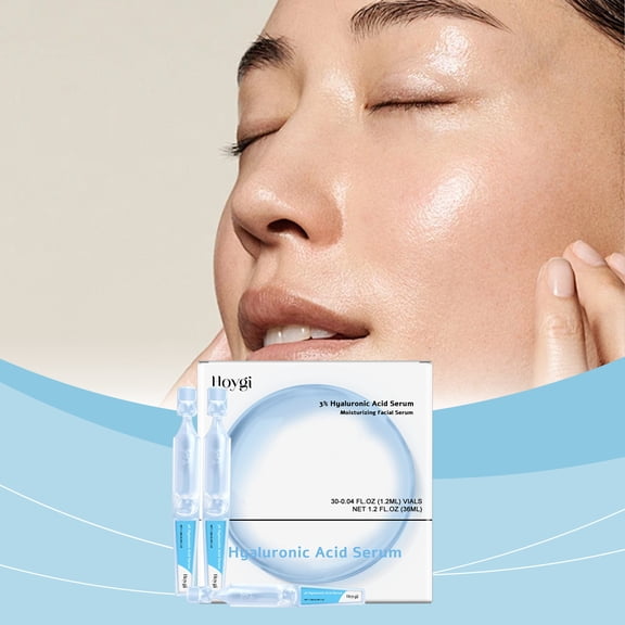 30pcs 3% Hyaluronic Acid Serum Ultra-Hydrating Vials, Hyaluronic Acid Tubes, Single-Use Hyaluronic Acid Tubes Vials, Nature Perfection Hyaluronic Acid