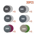thumbnail image 1 of 30pcs 3 Inch 75mm Wet And Dry Sandpaper 800-3000 Grit Sanding Discs Hook And Loop Sander Paper For Drill Grinder Rotary Tools, 1 of 11