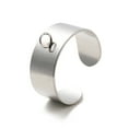 thumbnail image 1 of 30pcs 304 Stainless Steel Open Cuff Ring Components Loop Ring Base Stainless Steel color 8mm Hole: 3mm Adjustable, 1 of 3