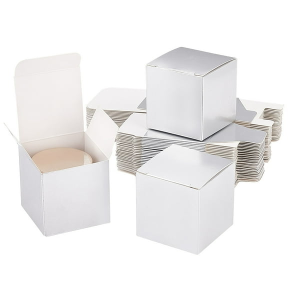 30pcs 30pcs Sliver Mini Cardboard boxes 2x2x2 inch Christmas Gift box Cookie Bakery boxes boxes Cake Containers for Christmas Party Favors Cupcakes Chocolate Weddings Birthday Easter