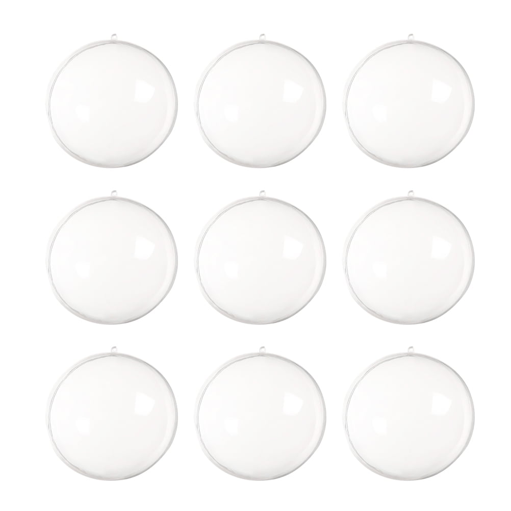 30pcs 50mm Clear Plastic Fillable Ball Ornament DIY Plastic Ball Bath