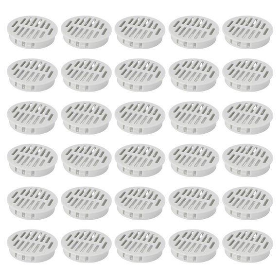 30pcs 50mm Round Vents Plastic Cornice Vent Vaps,For Kitchens,Cabinets,Wardrobes