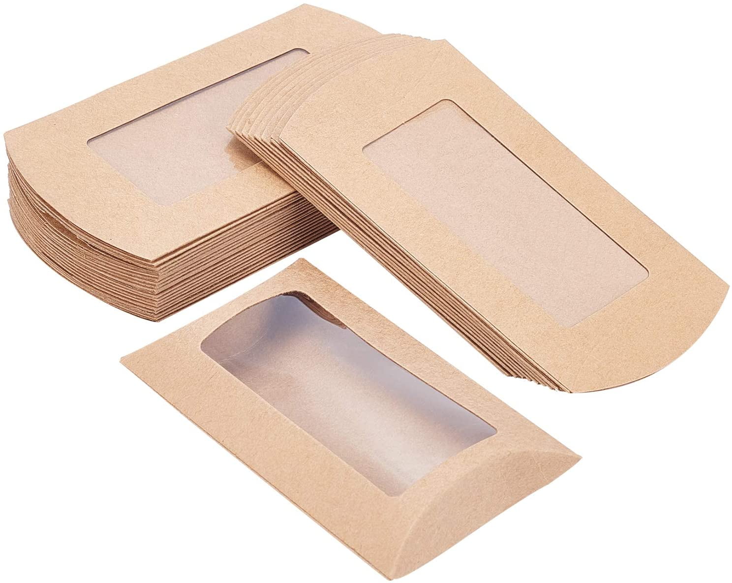  Chinco 30 Pcs Kraft Paper Box with Clear Window