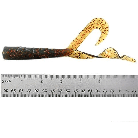 30pcs 6 inch Twin Tail Perch Grub 6" Fat Scampi Soft Lure - Motor Oil$$Sport & Recreation Other