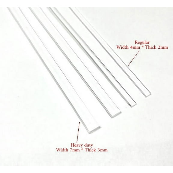 30pcs 8" Flat Clear sticks for cake toppers cake pops or lollipops - Acrylic Plexiglass Sticks Transparent Clear, Strong and not bendy (Mixed 30pcs)