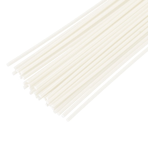 30pcs 8 Inch Plastic Welding Rods ABS Welding Strips Welder Rods for Plastic Welder, Car Bumper, Daily Plastic Repair, Light Yellow