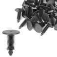 thumbnail image 1 of 30pcs 8mm Hole Dia Plastic Bolt Rivets Fastener Ceiling Lining Trim Panel Clips Black for Car Auto, 1 of 5
