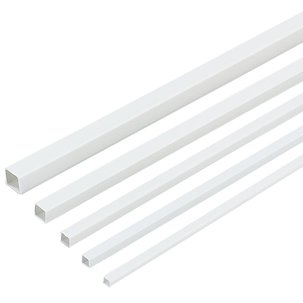 30pcs ABS Plastic Square Bar Rods White Square Hollow Tubes Square