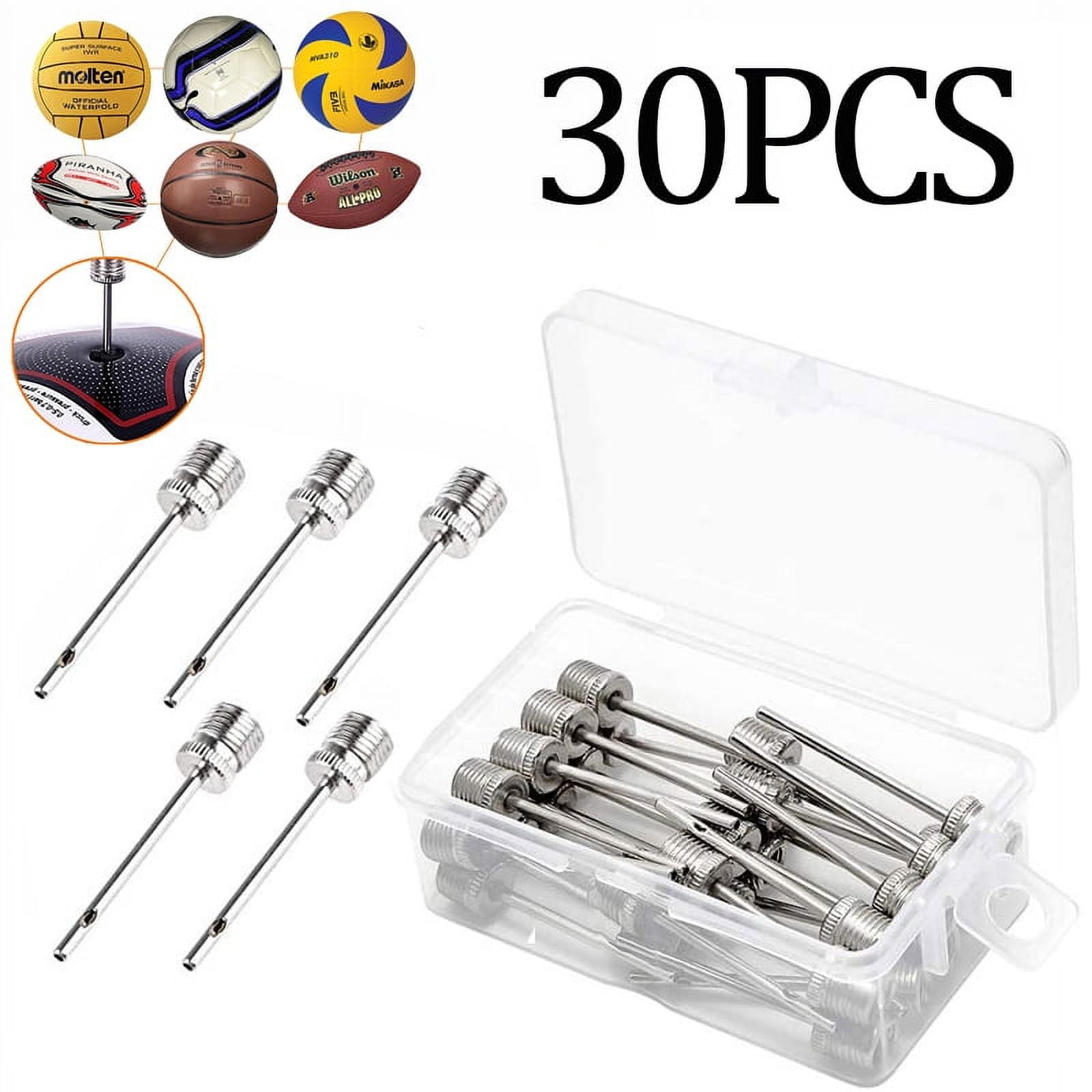 30pcs Air Pump Needle, Air Inflation Needle for Basketball, Soccer Ball, Volleyball, Football or