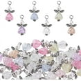 thumbnail image 1 of 30pcs Angel Charms Mixed Angel Wing Pendants Guardian Charms Heart Glass Bead for Jewelry Necklace Bracelet Earring Making DIY Craft Easter Decoration Mixed Color, 1 of 6