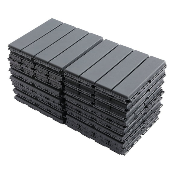 30pcs Anti-Slip 30x30cm Patio Pavers Tiles Interlocking Wood Flooring Deck Tiles