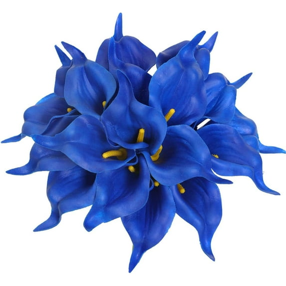 30pcs Artificial Calla Lily Flowers Fake Real Touch Calla Lily Flower for Bridal Wedding Bouquet Arrangements Centerpieces Home Decoration (White)