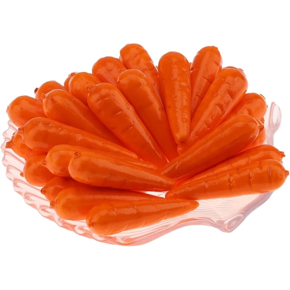 30pcs Artificial Mini Carrots Lifelike Fake Carrot for Decoration Easter Artificial Simulation Vegetable Home Kitchen Cabinet Shop Crafts Decor Photo Props