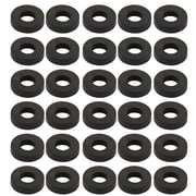 30pcs Black Rubber Round Flat Washer Assortment Size 4x9x2.2mm Flat Washer